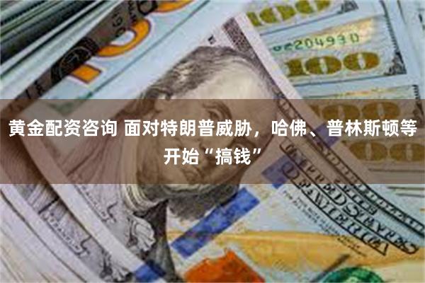 黄金配资咨询 面对特朗普威胁，哈佛、普林斯顿等开始“搞钱”