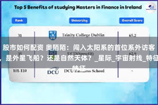 股市如何配资 奥陌陌：闯入太阳系的首位系外访客，是外星飞船？还是自然天体？_星际_宇宙射线_特征